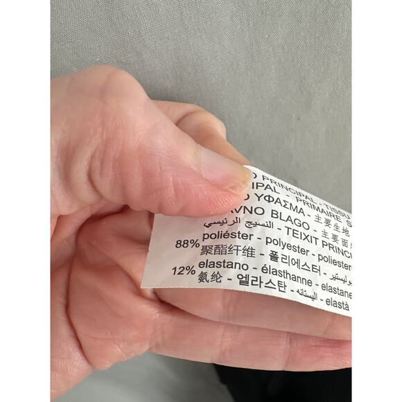 Zara Pants Medium Black Joggers Red Striped Pockets High Waist Stretch Sporty - Picture 9 of 9